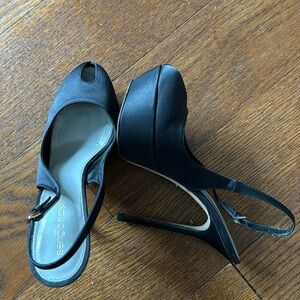 Sergio Rossi black platform high heels